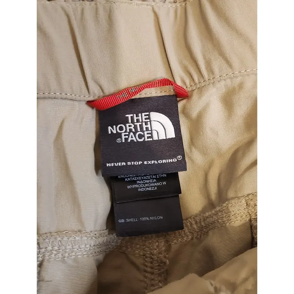 The North Face Men' XL Beige Convertible Zip-Off Hiking Trail Cargo Pants Shorts